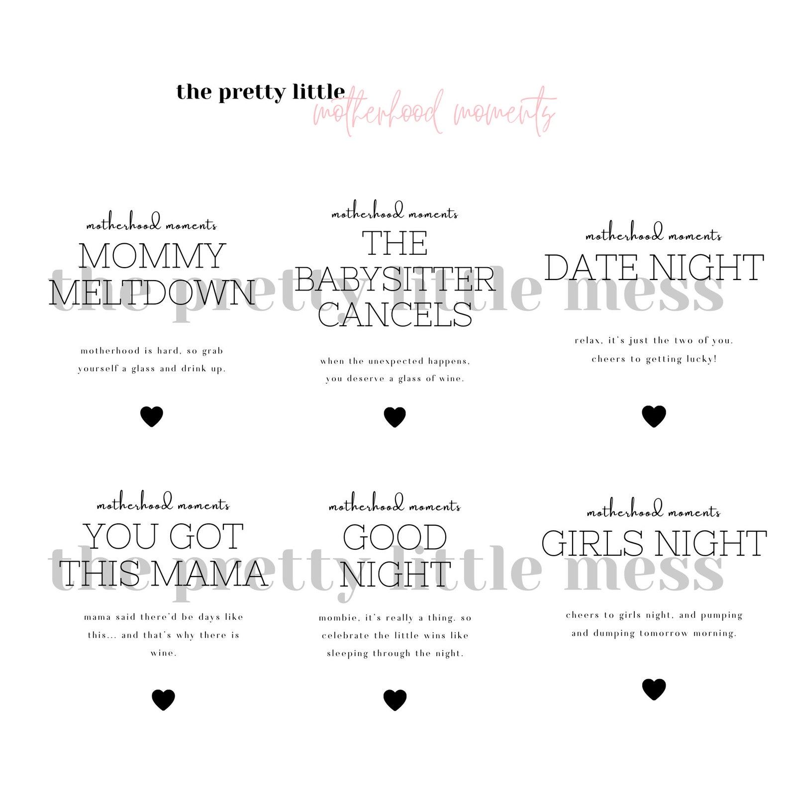 New Mom Gift Unique Mom Gift Motherhood Moments Wine Etsy