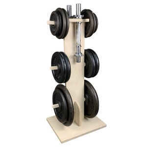 Keep Up | Weight holder | Tidy up the gym | Home gym weight holder | Disc rack | Vertical disc weight holder | Wood