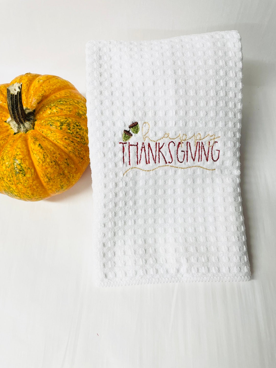 Happy Thanksgiving Towel, Fall Kitchen Towels, Thanksgiving Kitchen
