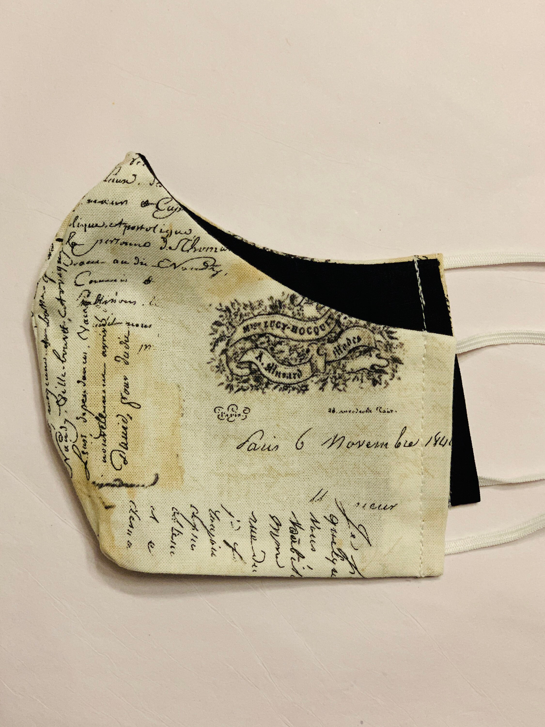 Antique Print Mask Literature Mask Language Arts Teacher Etsy