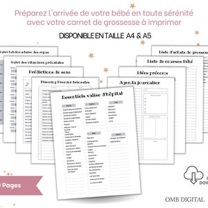 Tom & Zoe Carnet De Grossesse Future Maman - 52 Pages Avec Stickers Pour Suivre Chaque Étape