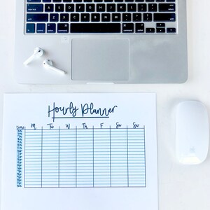 Weekly Layout by Hour for Time Blocking and Hourly Planning (Digital / Printable)
