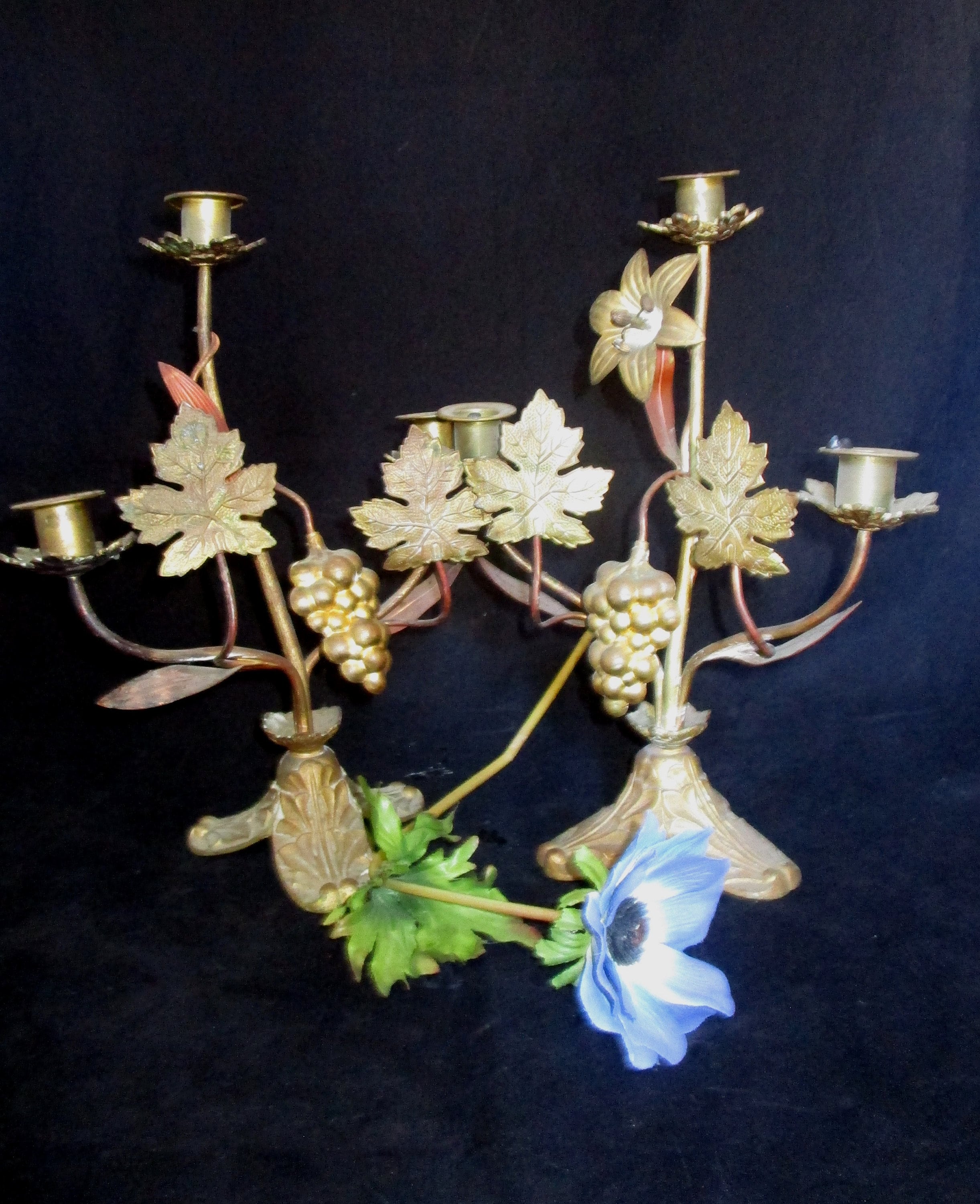 French antique church altar candelabra Pair gilded bronze Etsy