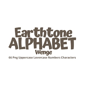 Clipart del alfabeto wengué de bronce para uso comercial, impresión a pedido, tonos tierra, letras mayúsculas y minúsculas, alfabeto para hacer uno mismo.