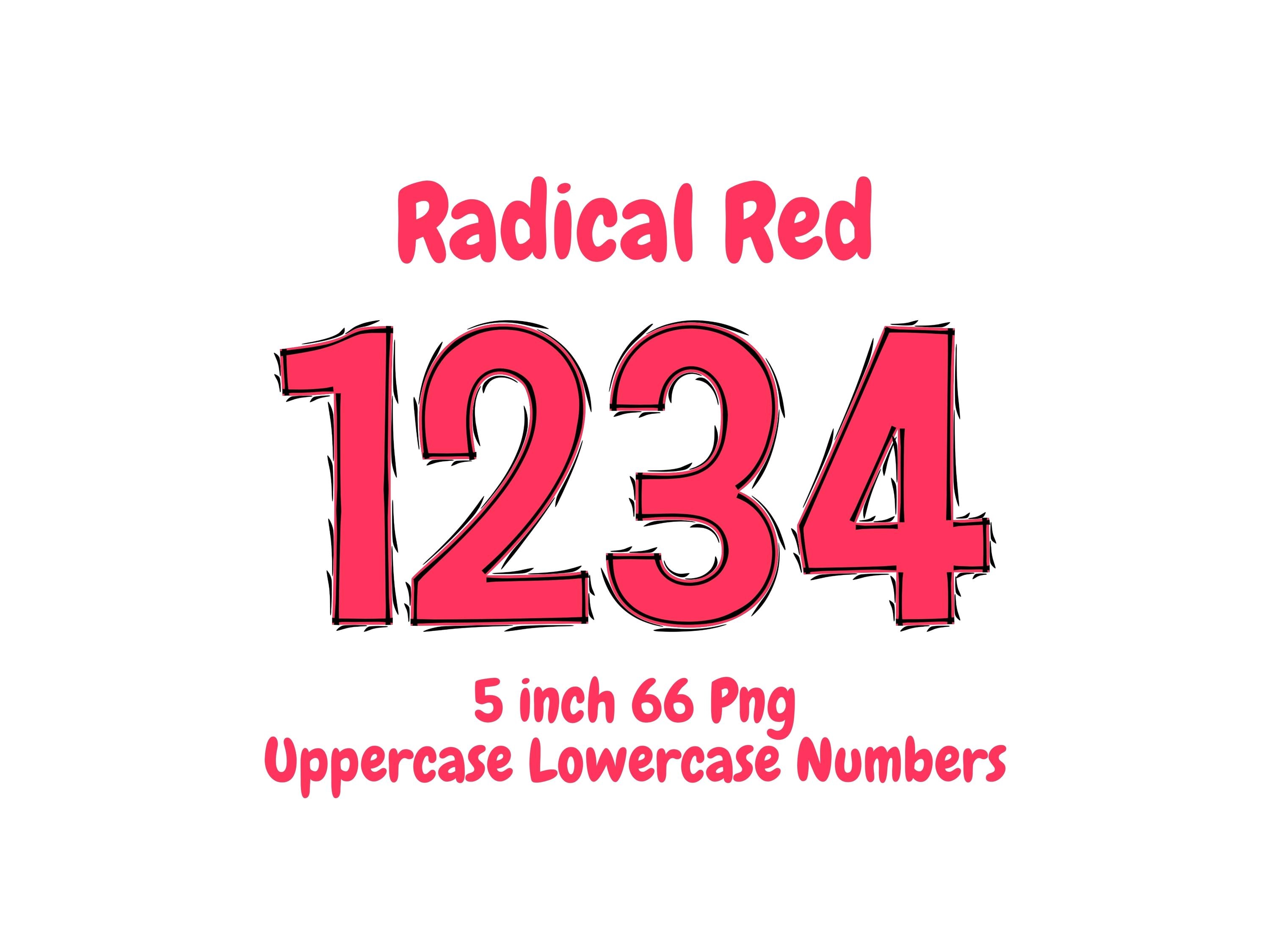 Radical Red Alphabet Clipart for Commercial Use Print on Demand POD ...