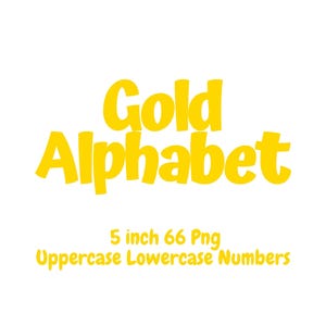 Gouden alfabet clipart voor commercieel gebruik, gele hoofdletters kleine letters, klassieke lettertypeletter, pod school alpha, scrapbooking voor ABC