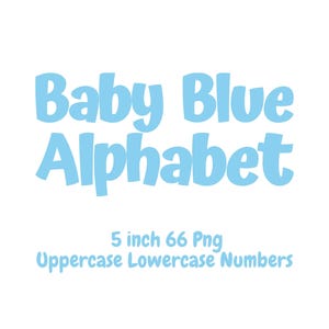 Clipart del alfabeto azul bebé para uso comercial, números azules, mayúsculas y minúsculas, ABC, fuente escolar clásica, letra alfa, diseñador de regalos