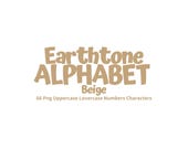 Earthtone Beige Alphabet for Commercial Use Print on Demand Pod, Earthtones Uppercase Lowercase Letter Numbers Clipart, Custom Card Making