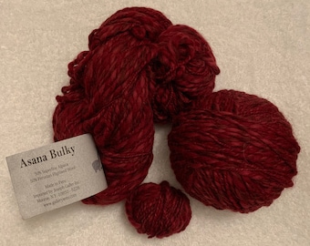 Ansana Bulky 50/50 Alpaca Wool Blend Dark Garnet