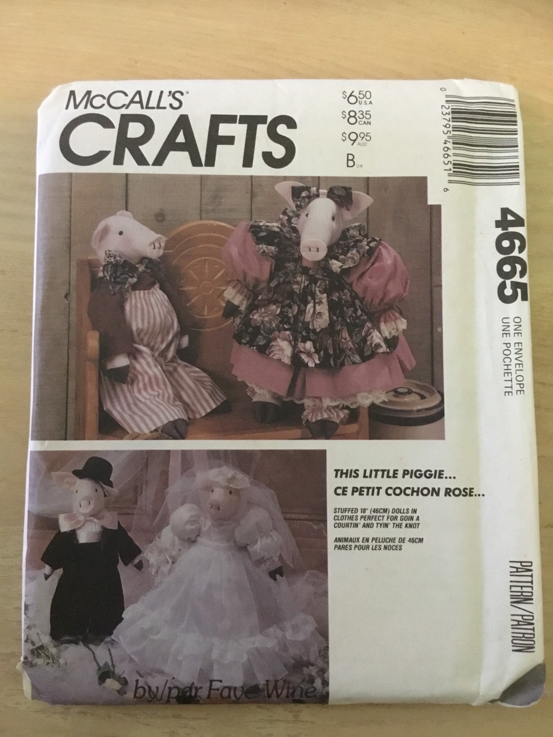 McCall's Crafts Pattern 7482 – Ribb-Itt Frog Dolls & Babies Sewing Pattern By Faye Wine
