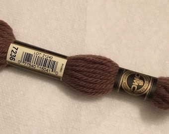DMC Wool Tapestry Embroidery Thread Color 7236 Medium Brown