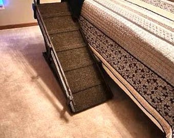 16"x66" Hardwood Pet Ramp – 28", 32", 36" Heights, One Side & Top Rail, Traction Bumps, Rubber Feet, For Dogs, Cats, and Pets