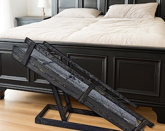 12"x56" Adjustable Pet Ramp – 24", 28", 32" Heights, Side Rails, Rubber Feet, For Small to Medium Dogs, Safe and Sturdy Design