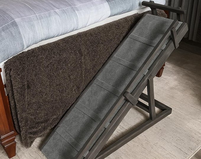 12"x52" Adjustable Pet Ramp – 20", 24", 28" Heights, Side & End Rails, Rubber Feet – For Small to Medium Dogs, Safe and Sturdy Design