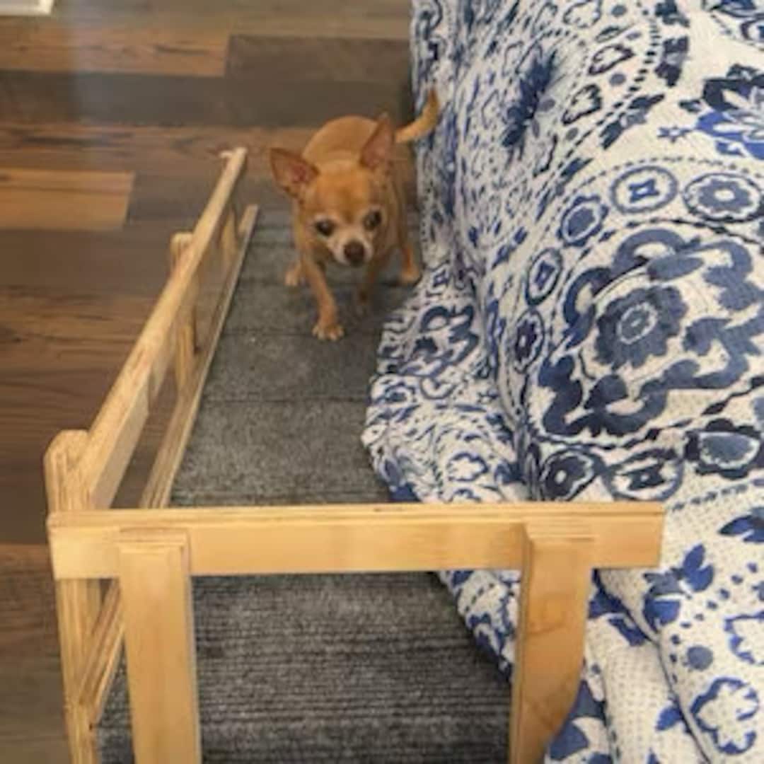 12x52 Adjustable Ramp 1 Side & 1 Top Rail Carpet Traction Bumps Small