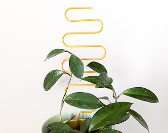 Gold plant trellis, Hoya support, Houseplant metal climber, Plant stake, Gardening tool, Decorative accessory gift