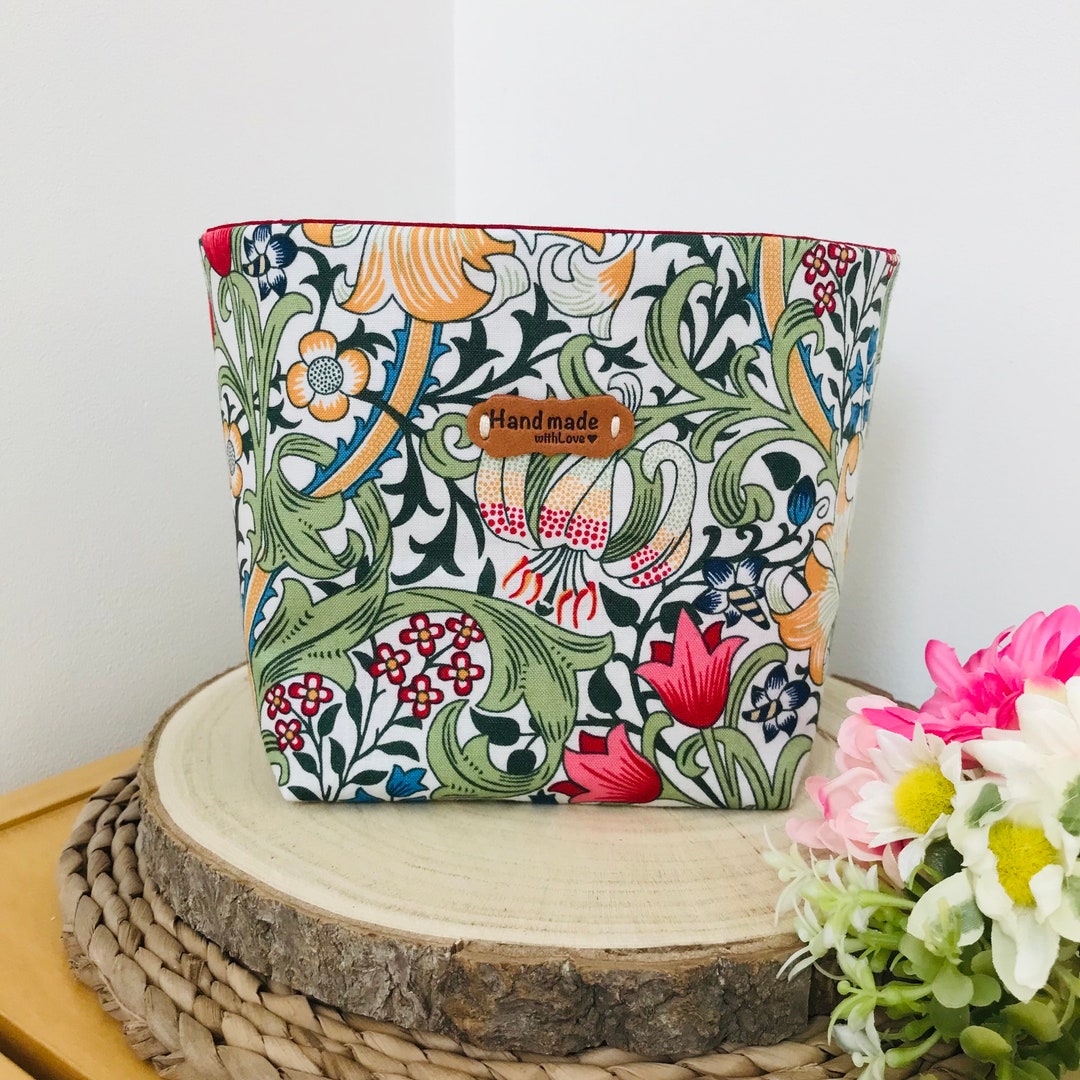 William Morris Storage Basket Home Storage Fabric Basket Etsy