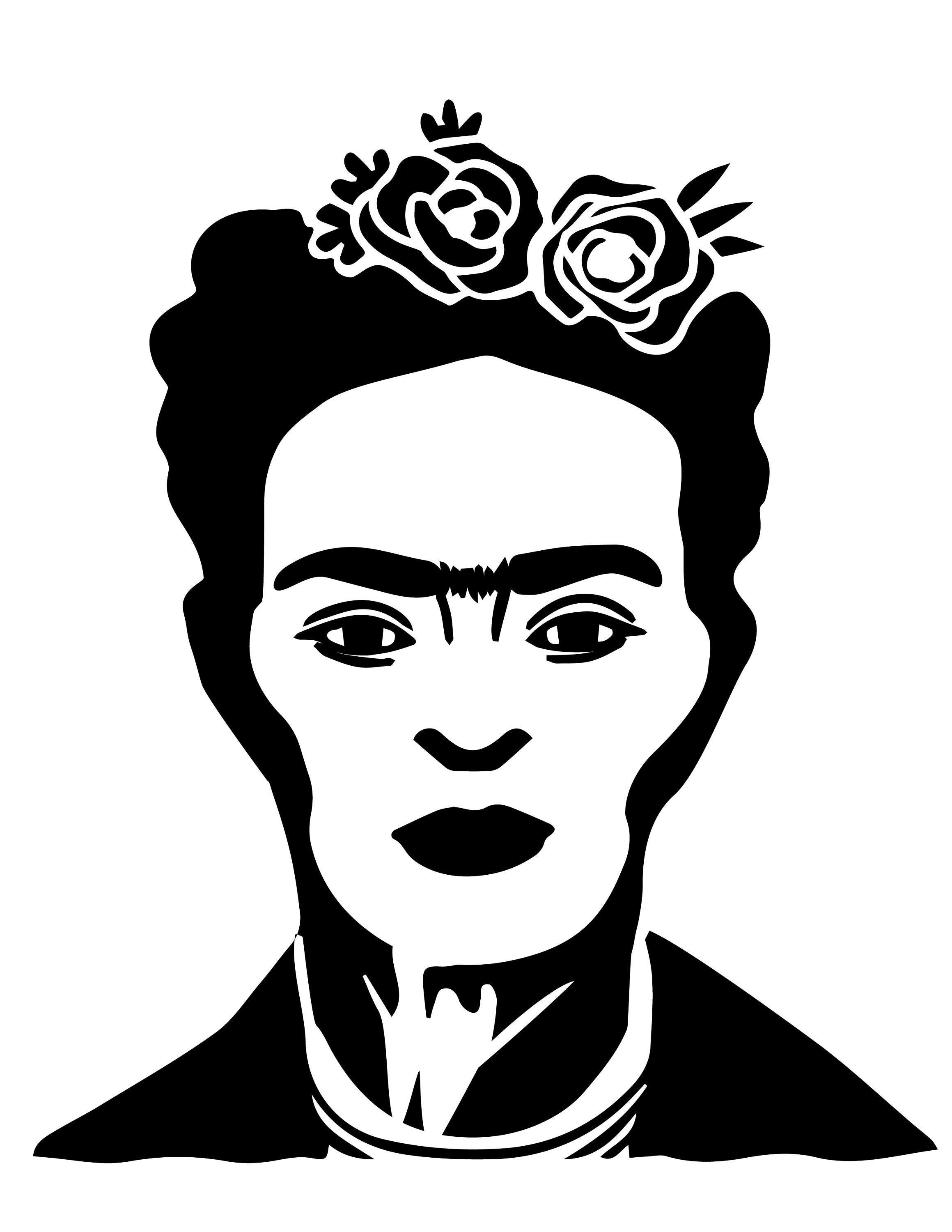 Frida Kahlo Pumpkin Stencil 2 Designs Instant Download | Etsy