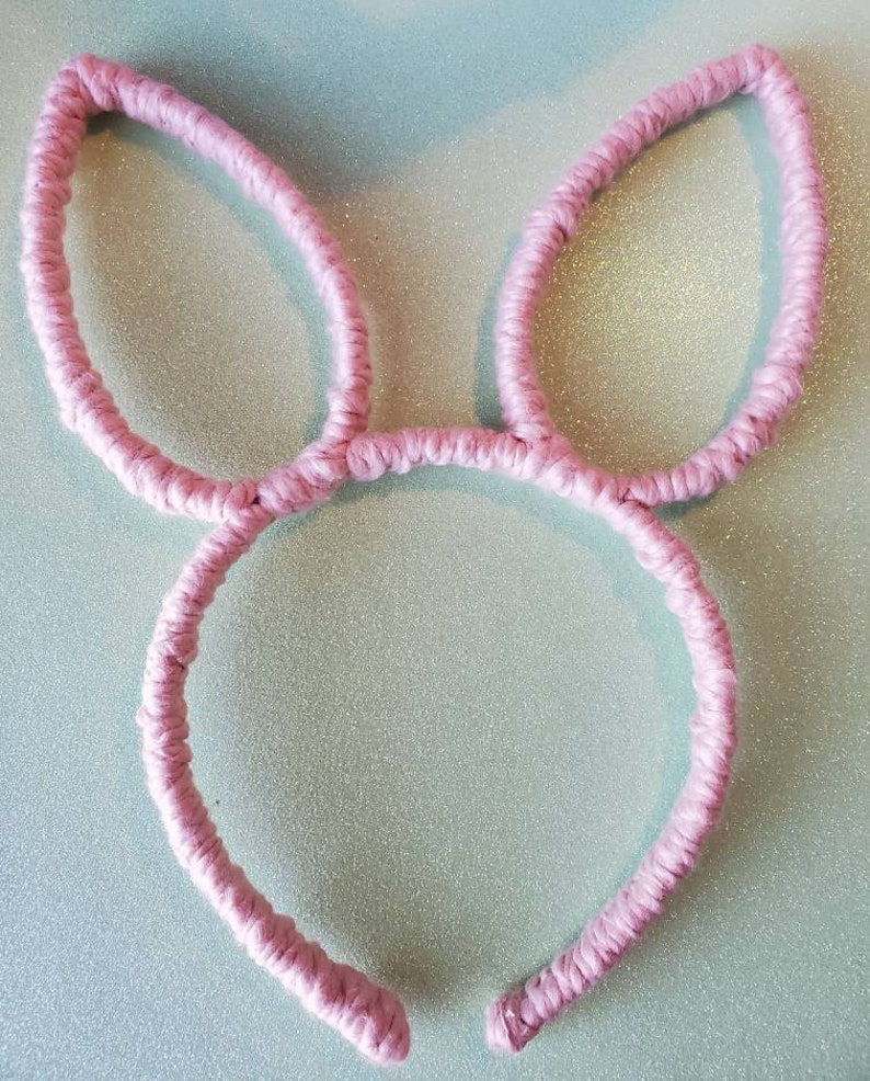Easter headband gifts for kids Easter basket filler piggy set Pink bunny ears headband bunny ears