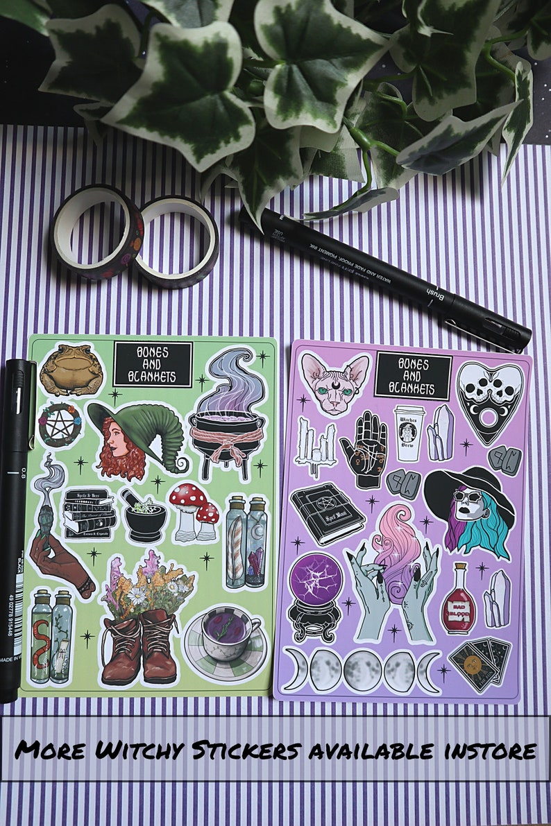Witch Sticker Sheet Witchy stickers planner stickers | Etsy