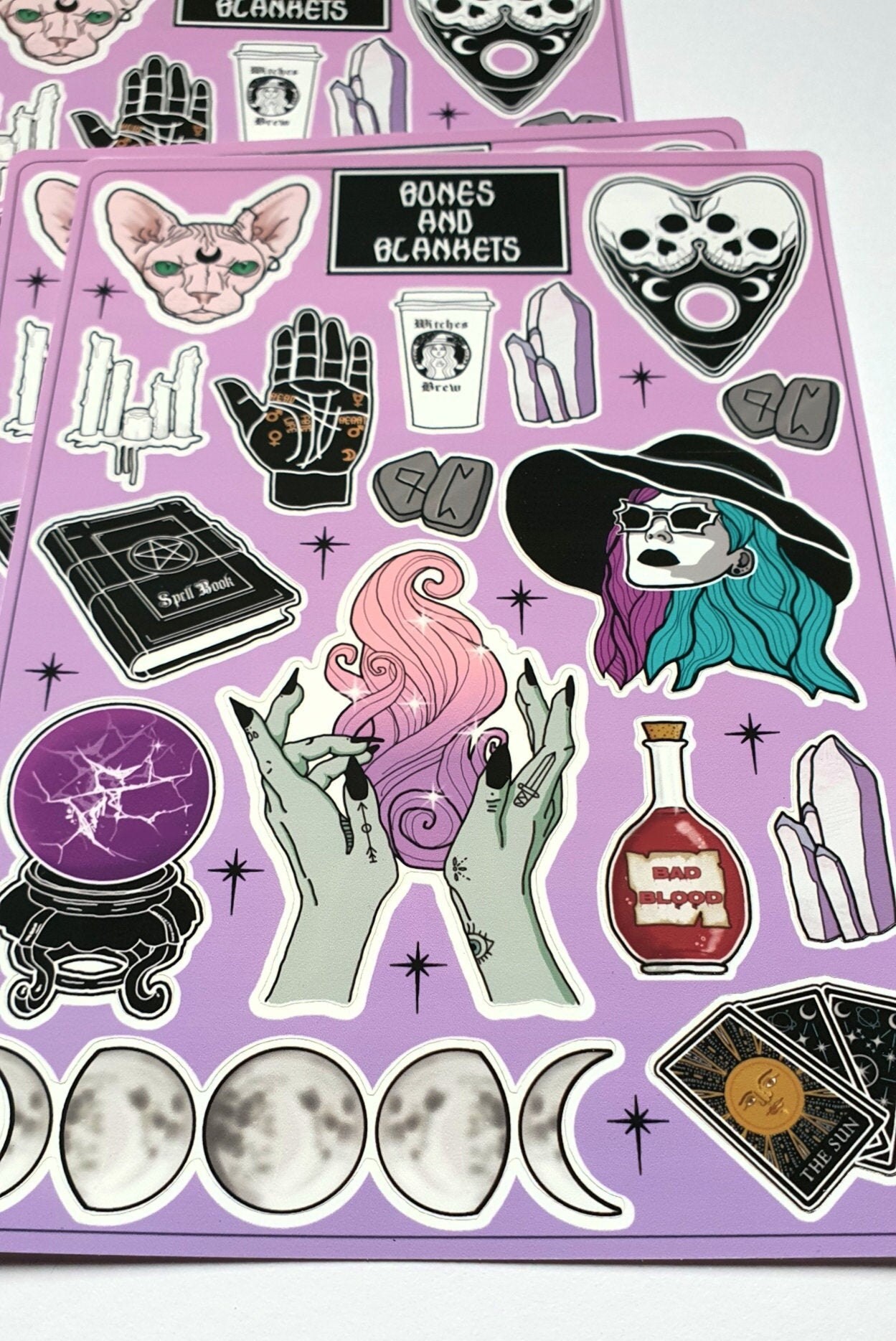 Witch Sticker Sheet Witchy Stickers Planner Stickers | Etsy
