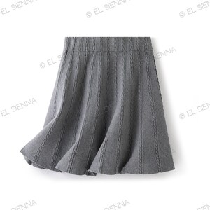 MELT THE LADY quilting mini skirt gray S