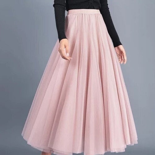 Fluffy Polka Dot Tulle Midi Full Skirt - Etsy