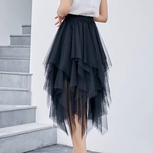 Handkerchief Hemline Skirt Asymmetric Tiered Tulle Skirt - Etsy