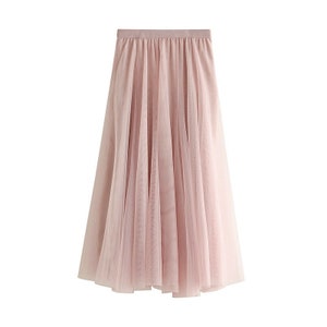 Double Layer Tulle Midi Full Skirt Fluffy Long Tulle Skirt - Etsy