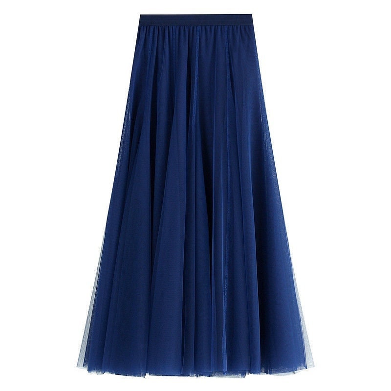Double Layer Tulle Midi Full Skirt Fluffy Long Tulle Skirt | Etsy