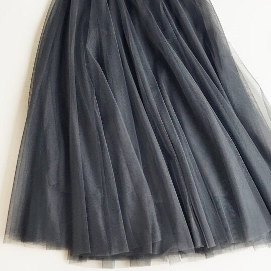 Double Layer Tulle Midi Full Skirt Fluffy A Line Long Tulle - Etsy