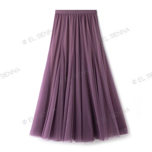 Heather Purple Midi Tulle Skirt | Tulle Midi Skirt | Bridesmaid Tulle Skirt | Plus Size Tulle Skirt