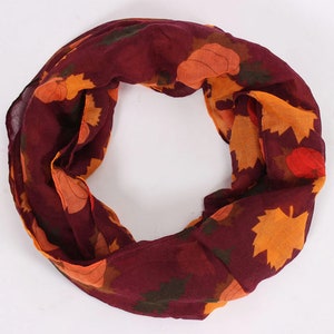 Halloween scarf, Fall accessory, Women's scarf, Infinity scarf, Halloween costume, Festival scarf, Autumn wrap, Tube scarf, Scarf pumpkin image 3