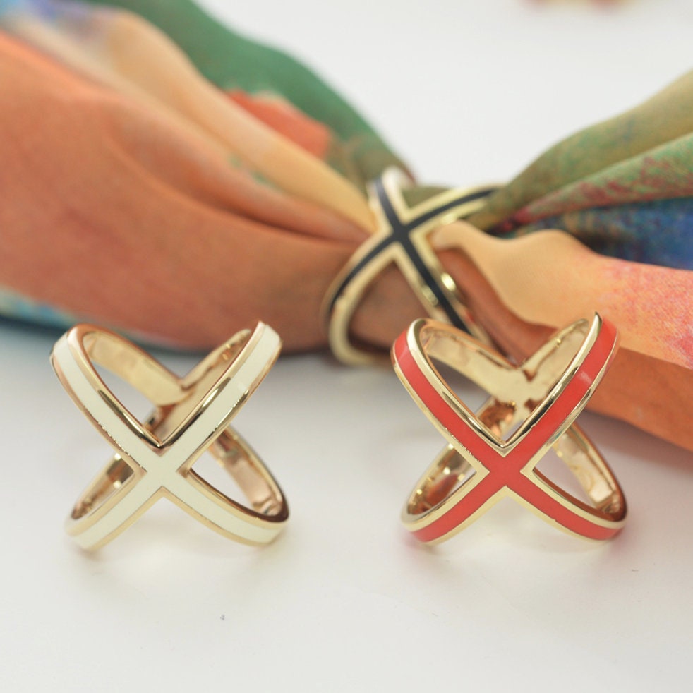 Enamel Scarf Ring Timeless Ring Vintage Style Ring Smooth Etsy