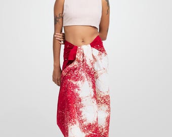 Batik Sarong | Longyi | Malong | Unisex | One Size | Handmade | Scarlet Dots Sarong