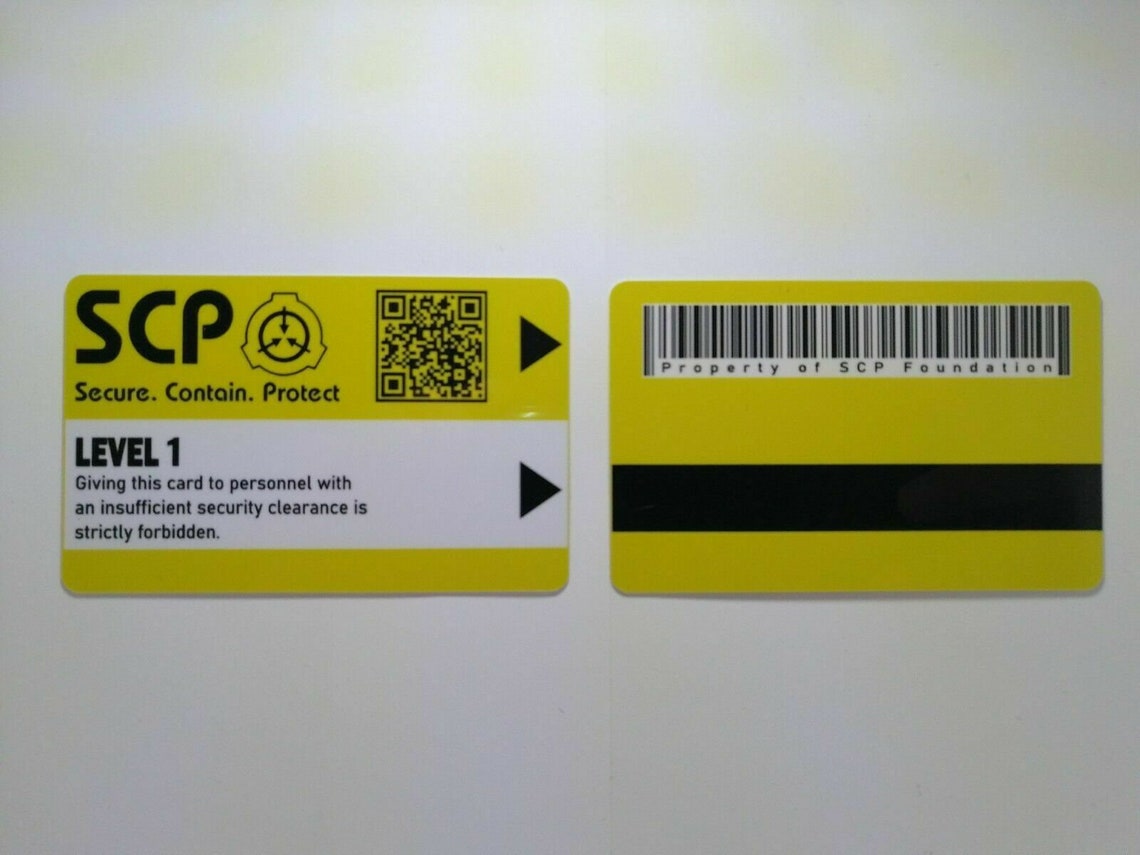 SCP Foundation Keycards 6 pcs PLASTIC CARD electronic pass | Etsy