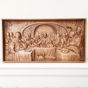 Jesus last supper, Religious home decor, The last supper, Cristmas gift, Baptism present, Religious inspirational sign, The secret supper