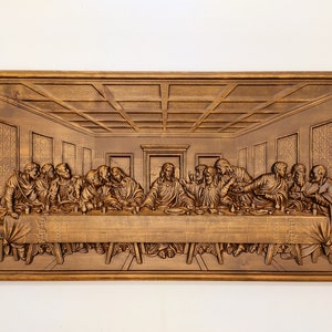 Jesus last supper, Religious home decor, The last supper, Christmas gift, Baptism present, Religious inspirational sign, The secret supper