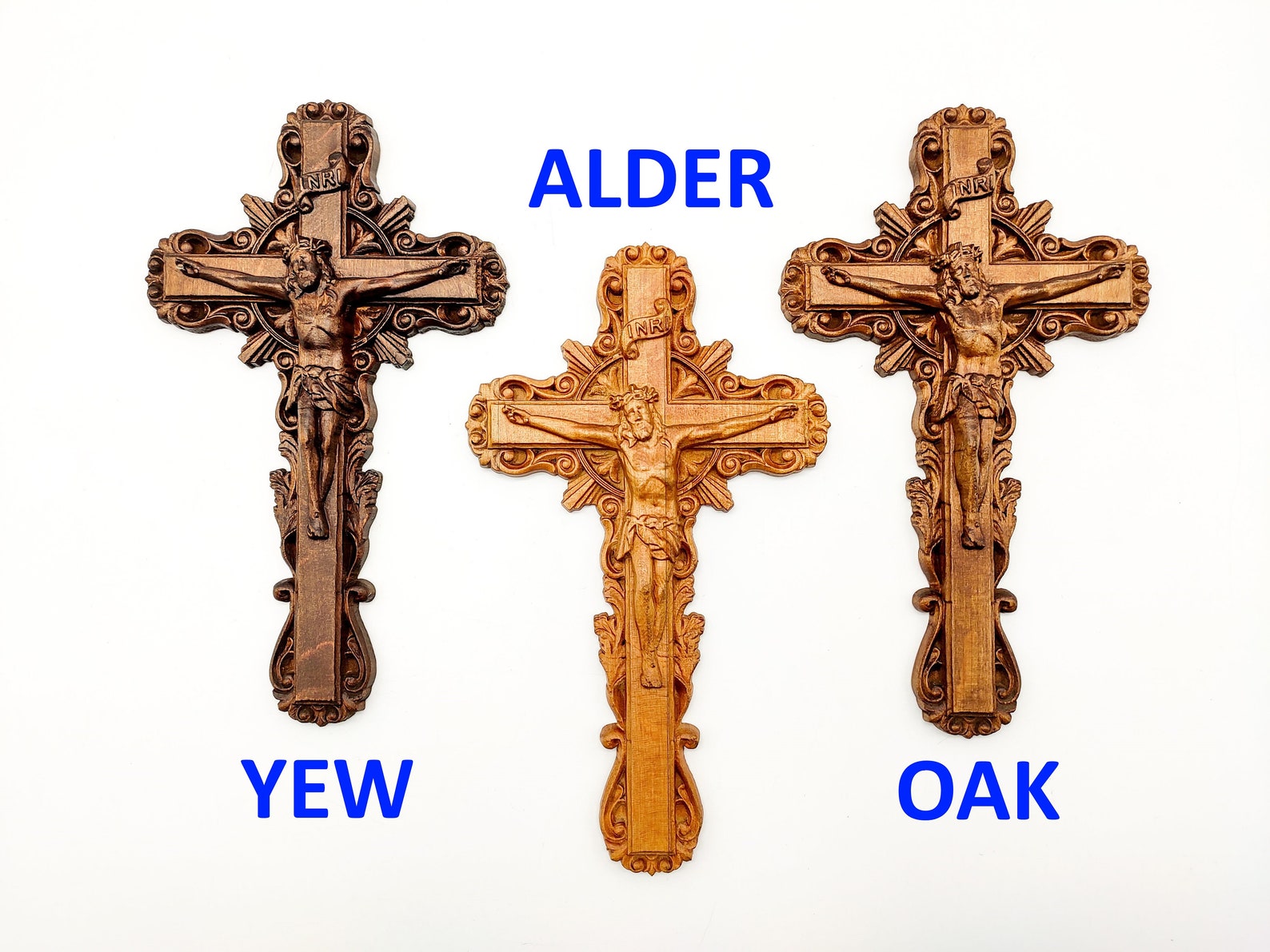 Wooden Crucifix Jesus Christ carved wooden cross Catholic Etsy