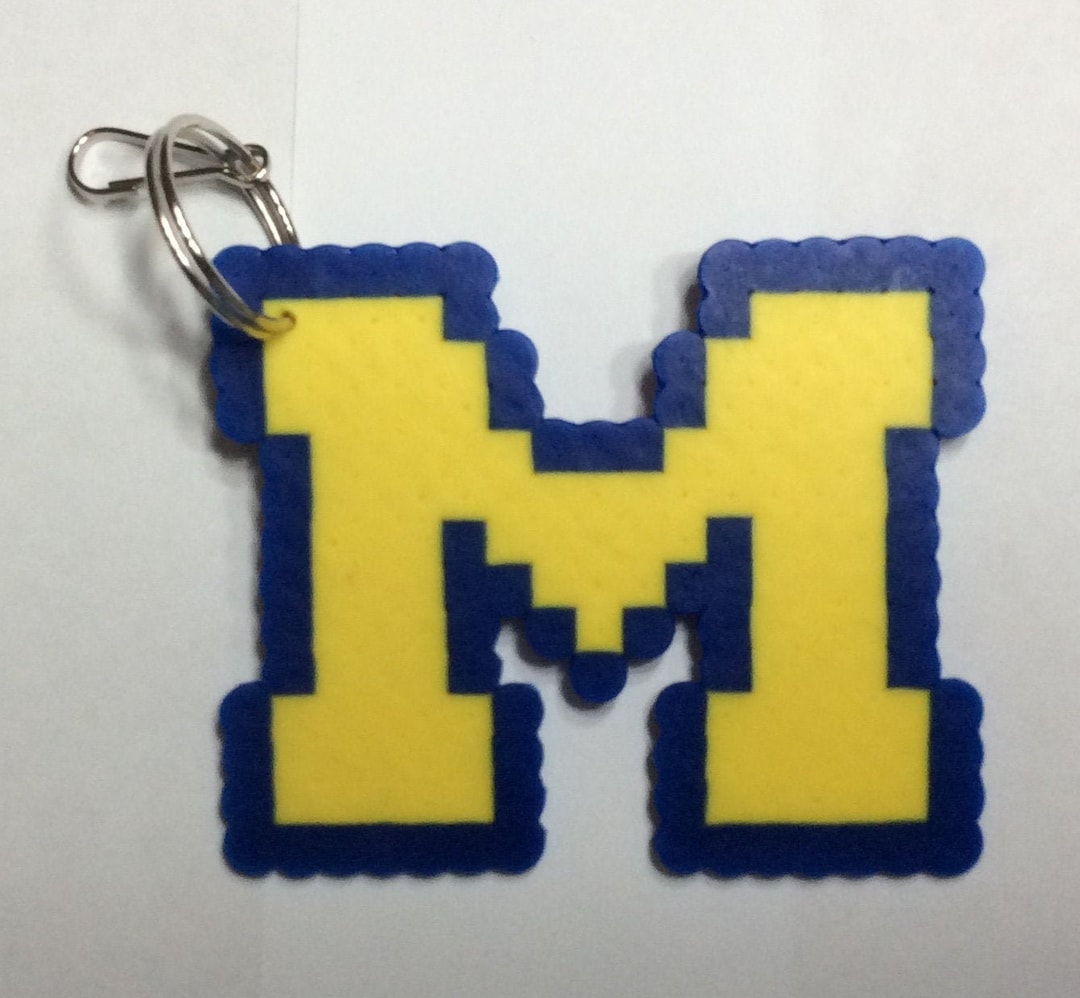 Michigan Perler Bead Keychain Etsy