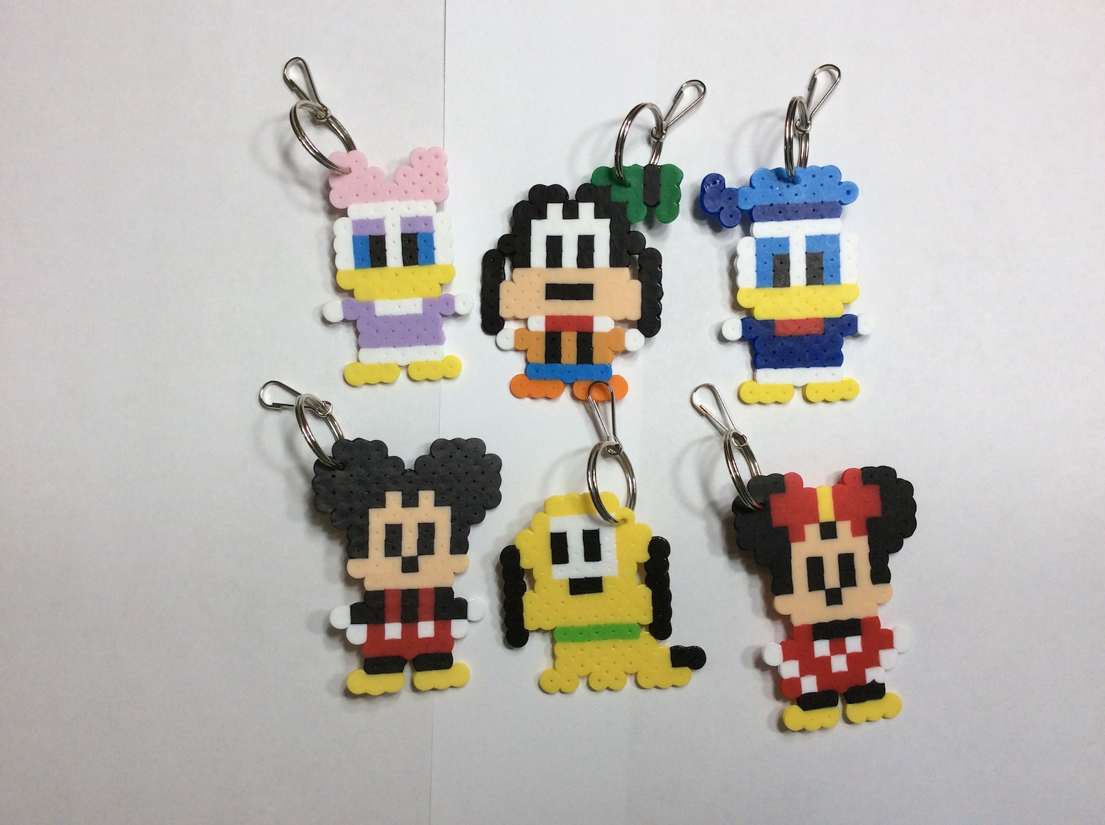 Mickey Mouse and Friends Perler Bead Keychain | Etsy