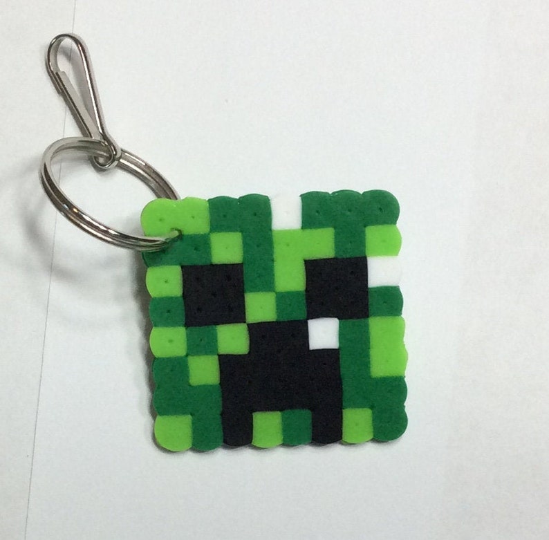 Minecraft Perler Bead Keychain Etsy