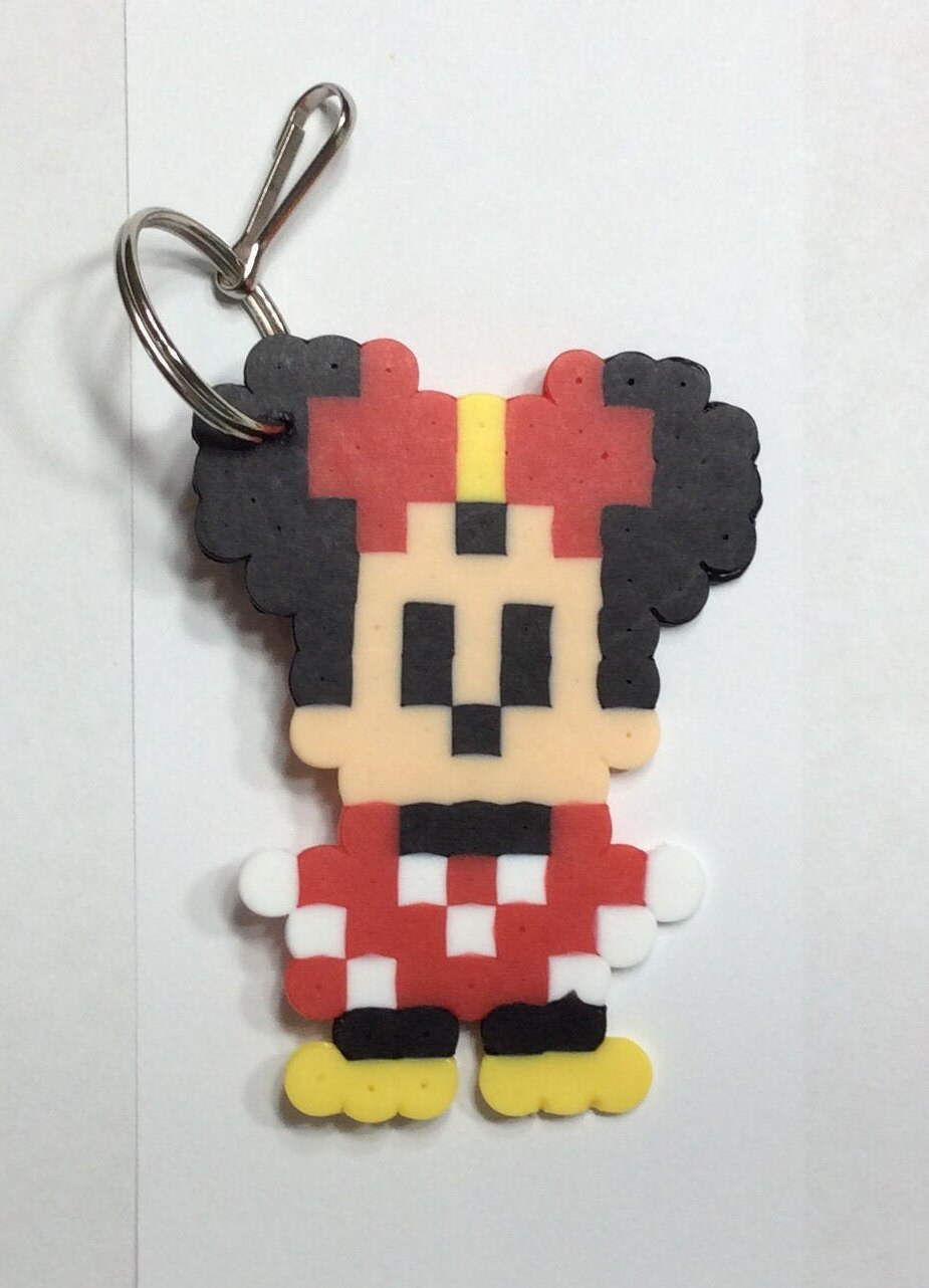 Perler Bead Mickey Mouse Keychain DIY Craft - Love, Jaime