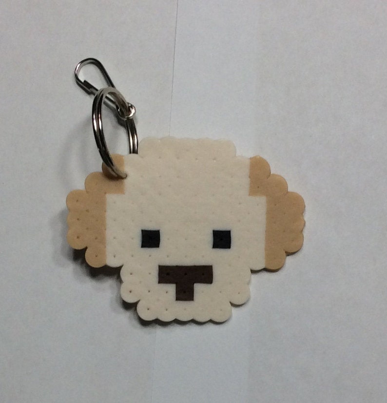 Dog Perler Bead Keychain Etsy