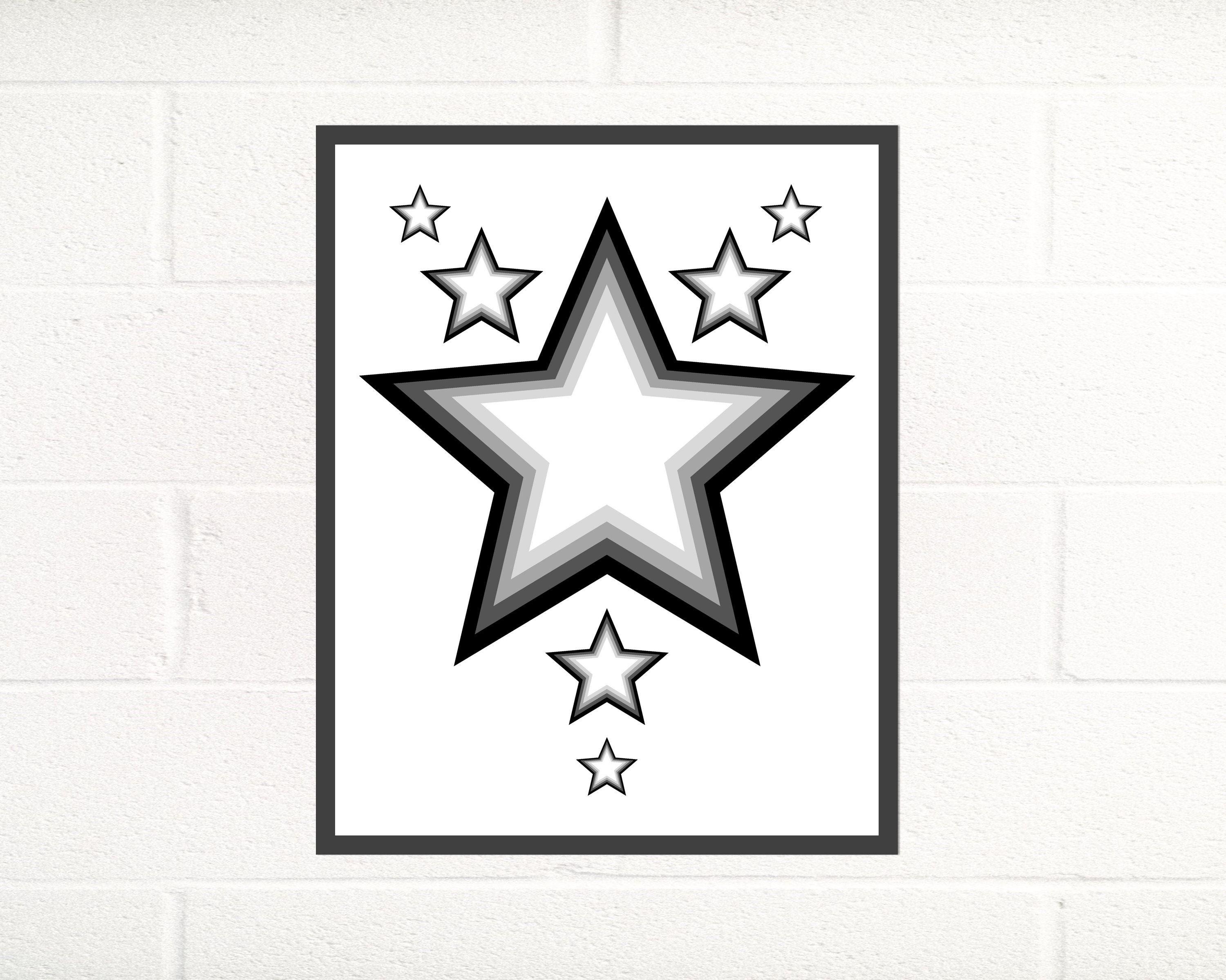 Star Wall Art Star Print Star Printable Star Wall Decor Etsy UK