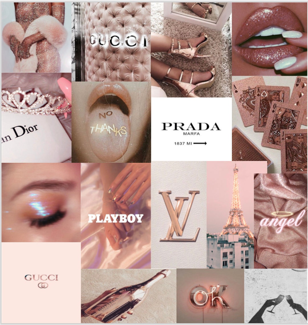 Rose Gold Collage Kit - Etsy