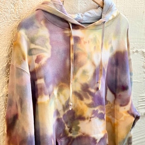 Unisex Hand-dyed Pull-over Oversized Fleece Hoodie S/M (new).