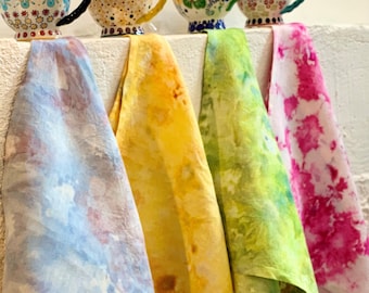 Hand-dyed Linen Tea Towels (new).