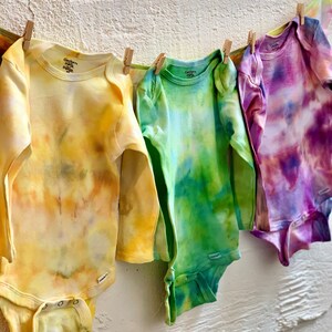 Hand-dyed Organic Cotton Baby Bodysuits