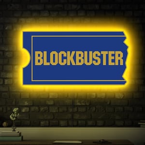 Blockbuster neon light, Blockbuster led sign, Blockbuster sign, Home cinema sign, Blockbuster gift, Home theater sign, Blockbuster art decor